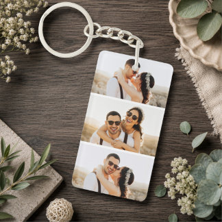 Custom 6 Photos Collage Keepsake  Keychain