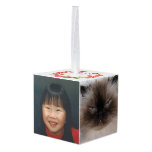 Custom 6 Sided Photo Christmas Cube Ornament