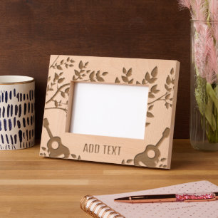 Custom 6" x 4" Landscape, FrameStyle: natural Engr Engraved Frames