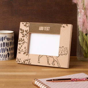 Custom 6" x 4" Landscape, FrameStyle: natural Engr Engraved Frames