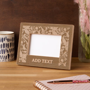 Custom 6" x 4" Landscape, FrameStyle: natural Engraved Frames