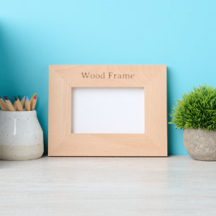 Custom 6" x 4" Laser Etched Wood Photo Frame