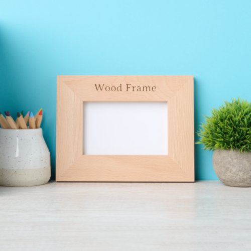 Custom | 6" x 4" Laser Etched Wood Photo Frame
