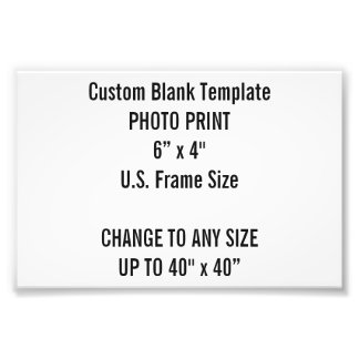 Custom 6" x 4" Photo Print (US Frame Size)