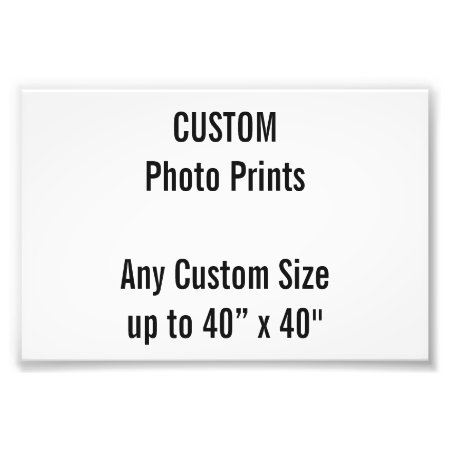 Custom 6" X 4" Photo Print  Us Frame Size)