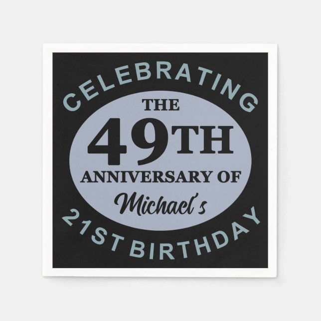 Custom 70th Birthday Humor Napkins (Front)