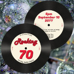 Custom 70th Birthday Retro Music Record Rocking Invitation<br><div class="desc">👉 Stand out from the crowd and invite your family and friends to a rocking 70th birthday party with this custom retro faux vinyl record invitation! The design has a vintage music theme. Get yours today! - Simply click to personalize this design 🙏 Thank you for supporting my small business...</div>
