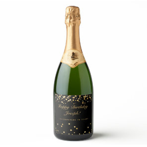 Custom 70th Birthday Sparkling Wine Label