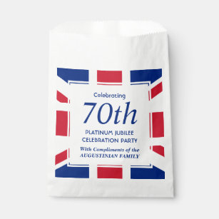Custom 70th Platinum Jubilee Union Jack Favor Bag
