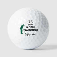 Custom 75th Birthday Funny Still Swinging