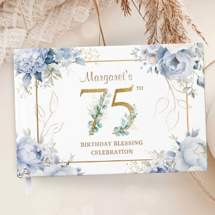 Custom 75th Birthday Guest Book