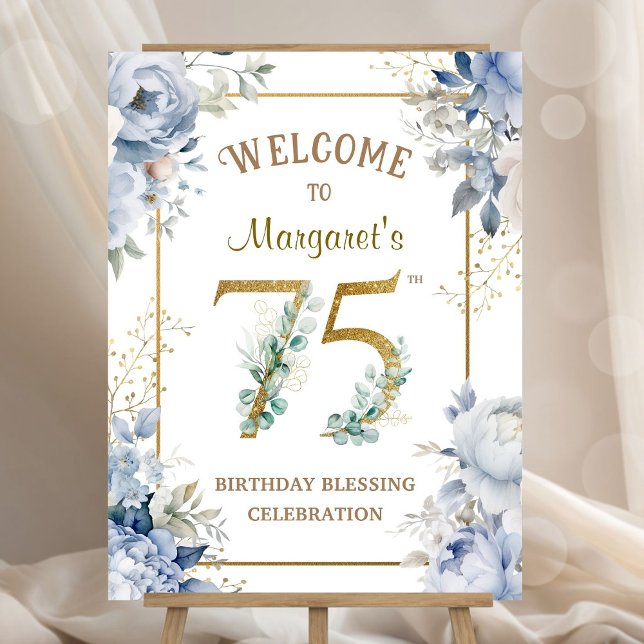 Custom 75th Birthday Welcome Sign (Creator Uploaded)