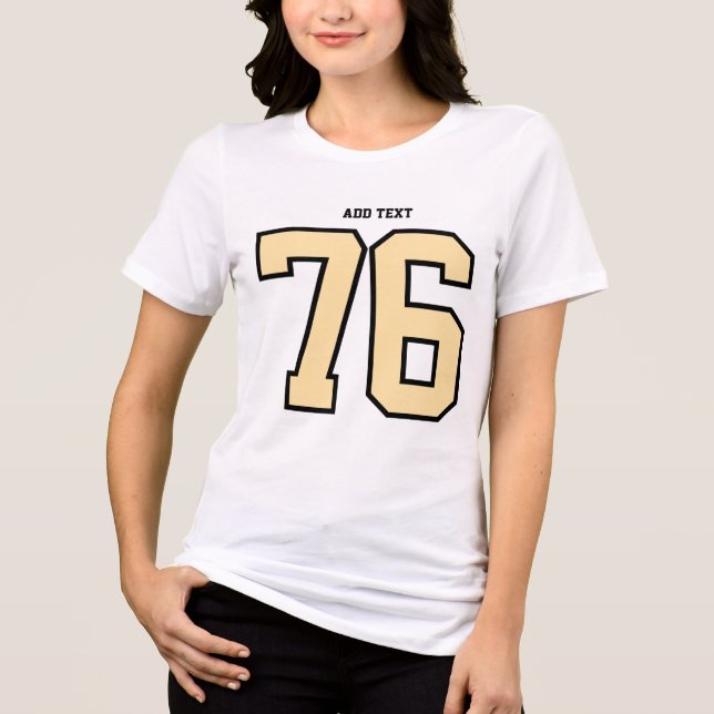 Custom 76 Jersey T-Shirt - Oversized Sporty Shirt  (Front)