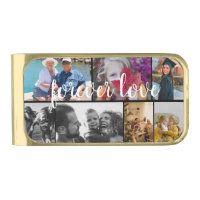 Custom 7 Photo Collage Forever Love Black