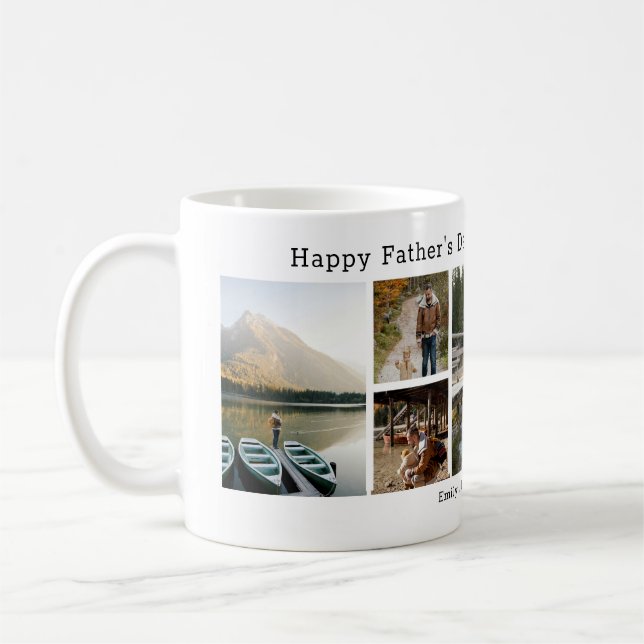 Custom 7 Photo We Love You Daddy Personalized Mug  (Left)