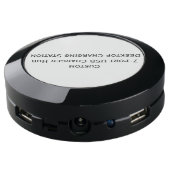 Custom 7-Port USB Charger Hub Charging Station (Angled Back)