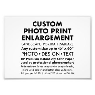Custom 7"x5" Landscape Photo Enlargement Print