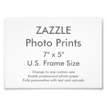Custom 7" X 5" Photo Print (us Frame Size) by ZazzleDesignBlank at Zazzle