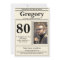 Custom 80th Birthday Funny Quote Retro Newspaper