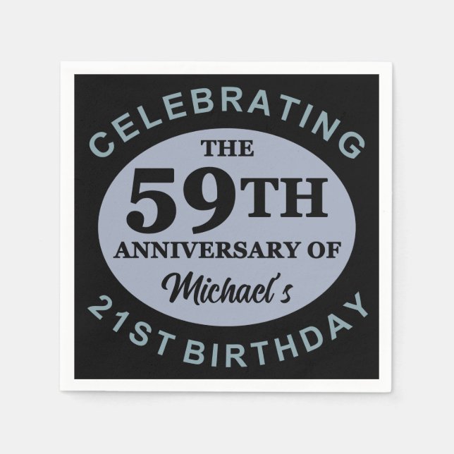 Custom 80th Birthday Humor Napkins (Front)