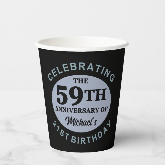 Custom 80th Birthday Humor Paper Cups (Front)