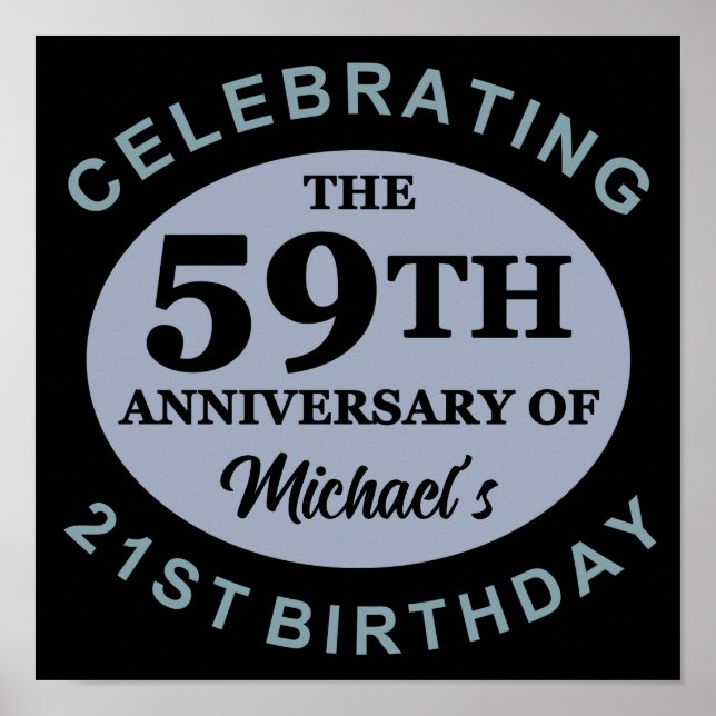 Custom 80th Birthday Humor Poster (Front)