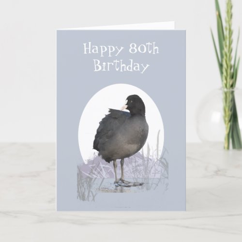 Custom 80th Birthday Old Coot Funny Bird Humor Card