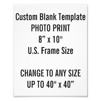 Custom 8" × 10" Photo Print (US Frame Size)