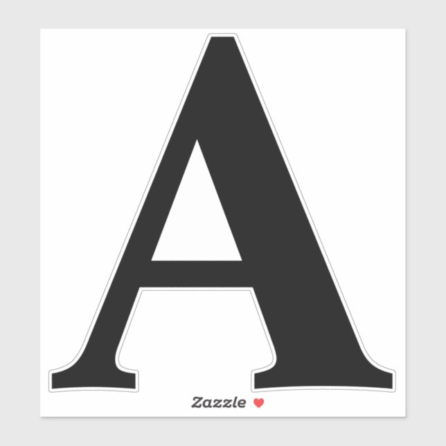 Custom 8 Inch Large Adhesive Letter Sticker (Sheet)
