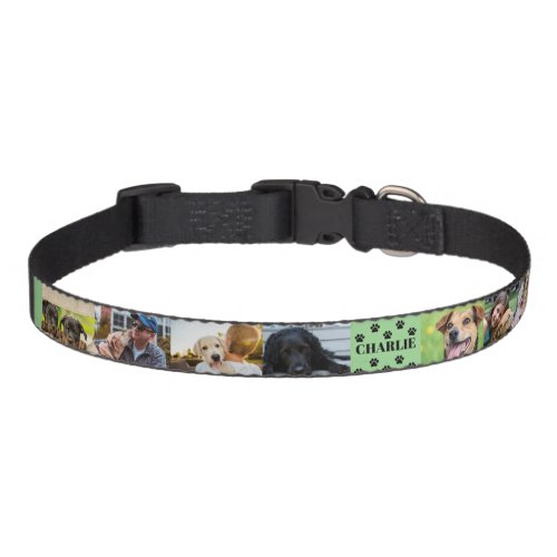 Custom 8 Pet Photo Collage Dog Name  Pet Collar