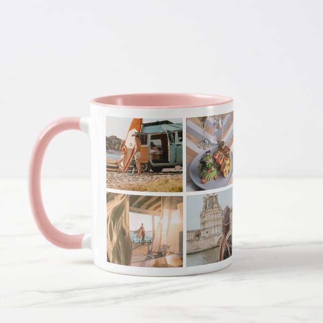Custom 8 Photo Collage Keepsake  Mug (Left)