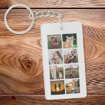 Custom 8 Photo Collage Keychain<br><div class="desc">Create your own personalized photo collage keychain. Simply add your favorite 8 photos for a custom photo keychain.</div>