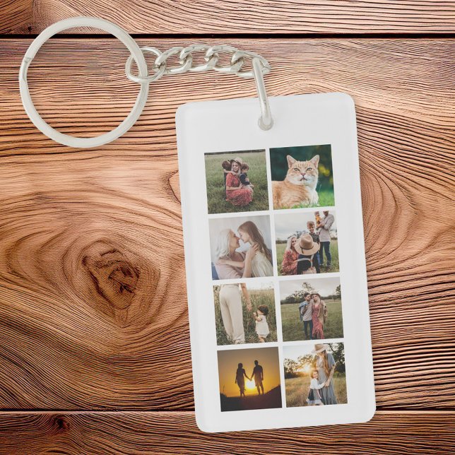 Custom 8 Photo Collage Keychain (Creator Uploaded)