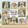 Custom 8 Photo Collage Pet Dog Loss Remembrance Plaque