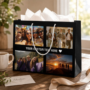 Custom 8-Photo Keepsake Gift Wrap Large Gift Bag