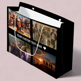 Custom 8-Photo Keepsake Gift Wrap Large Gift Bag