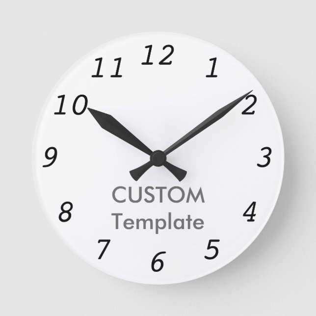 Custom 8" ROUND Wall Clock COURIER IT. (Front)