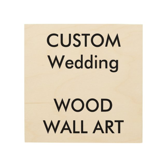 Custom 8" x 8" Small Square PHOTO PRINT ON WOOD (Front)