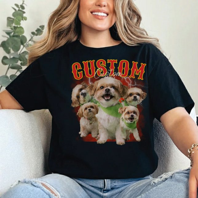 Custom 90s Bootleg Pet Photo Vintage T-Shirt (Creator Uploaded)