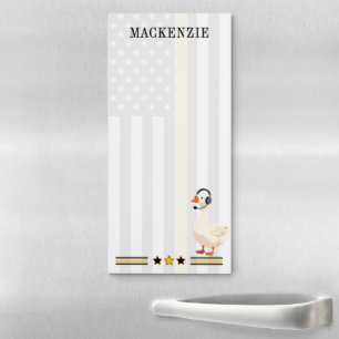 Custom 911 Dispatcher Goose With Headset  Magnetic Notepad