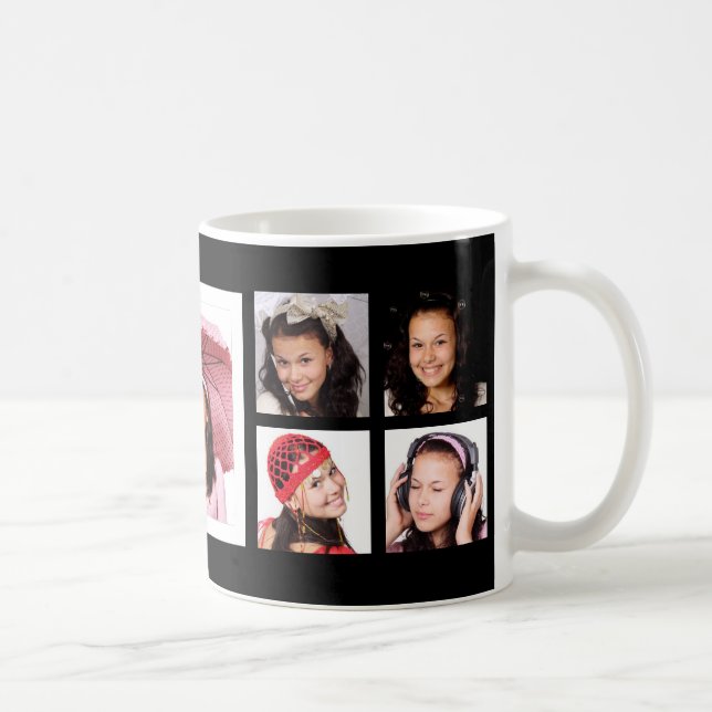 Custom 9 Instagram Photo Collage Coffee Mug (Right)