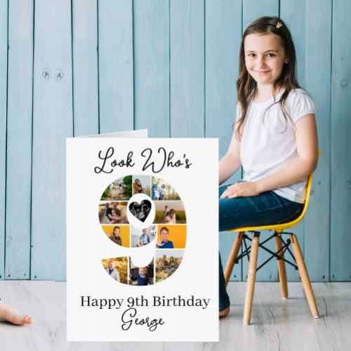 custom 9th Birthday Photo Collage Keepsake 