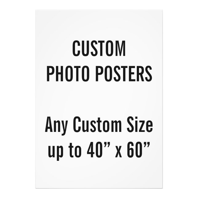 Custom A0 Photo Poster, up to 40” x 60” Print (Front)
