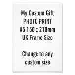 Custom A5 Photo Print  Uk Frame Size at Zazzle