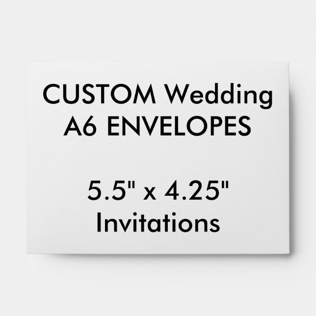 Custom A6 Envelopes 5.5"x4.25" Invitations (Front)