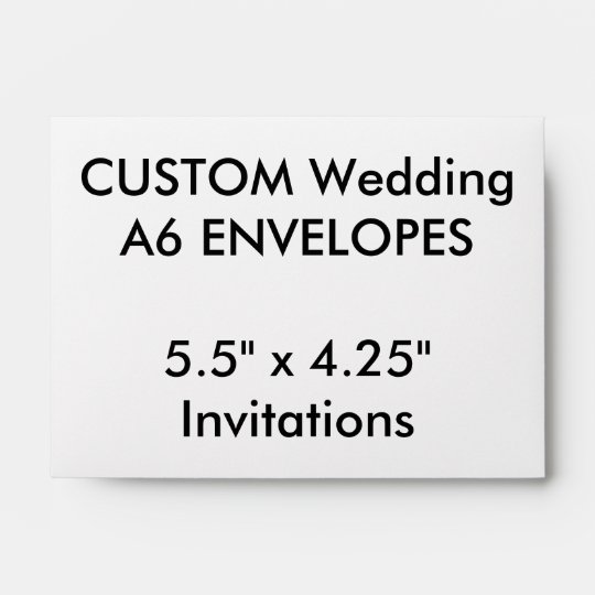 Custom A6 Envelopes 5.5" x 4.25" Invitations | Zazzle.com