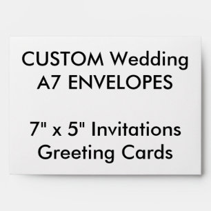 Custom A7 Envelopes 7" x 5" Invitations & Cards