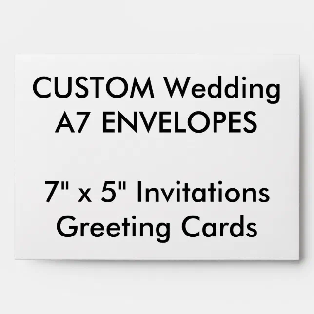 Custom A7 Envelopes 7" x 5" Invitations & Cards Zazzle