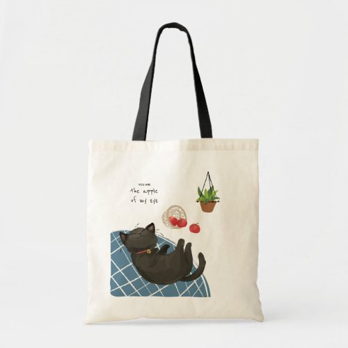 Custom A Cats Day _ Apple of my Eye Tote Bag