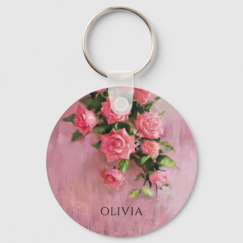 Custom A Dream in Shades of Pink Keychain